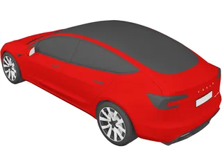 Tesla Model 3 (2024) 3D Model preview