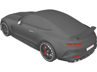 Mercedes-AMG GT Coupe (2024) 3D Model preview