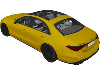 Mercedes-Benz S63 E Performance (2023) 3D Model preview