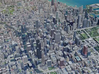 Chicago City, USA (2023) 3D Model preview