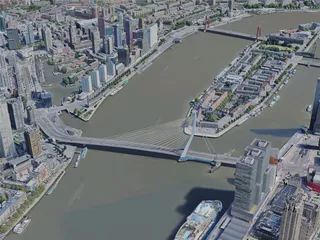 Rotterdam City, Netherlands (2023) 3D Model preview