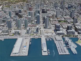 San Diego City, USA (2023) 3D Model preview