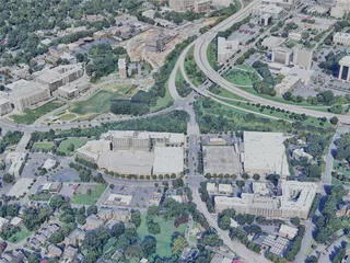 Charlotte City, NC, USA (2023) 3D Model preview
