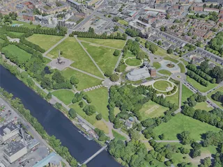 Glasgow City, UK (2023) 3D Model preview