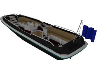 Speed Boat 3D Model preview