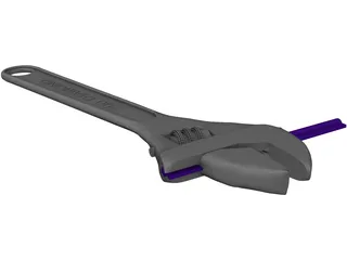 Adjustable Wrench 3D Model preview