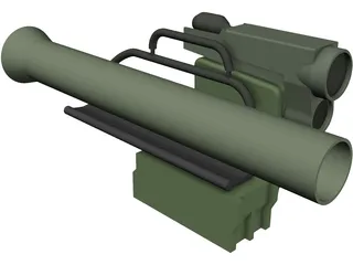 MILAN Anti-Tank Missile 3D Model preview