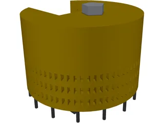 Tube Building 3D Model preview