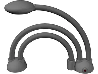 Jonathan Ive Influenced Desk Light 3D Model preview