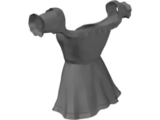 Woman Dress 3D Model preview