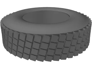 Wheel Tire 3D Model preview