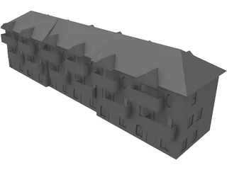 Apartment Building 3D Model preview