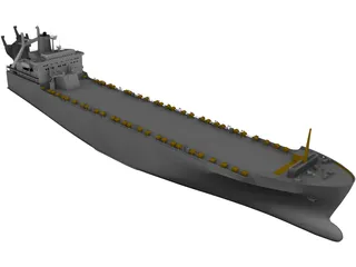 Tanker Ship 3D Model preview