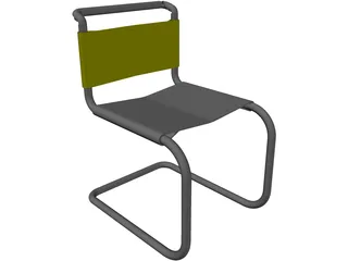 Ludwig Meis van der Rohe Chair 3D Model preview