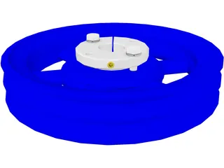 Pulley of 7.2 Inches Diameter 3D Model preview