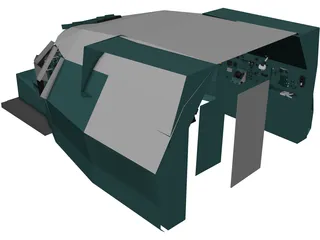 Antonov An-225 Mriya Cockpit 3D Model preview