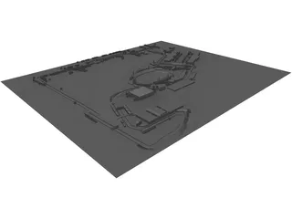Dallas Fair Park Grand Prix Circuit (1984) 3D Model preview