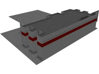 Gas Station 3D Model preview