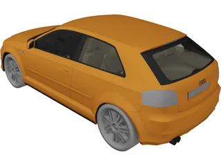 Audi S3 3D Model preview