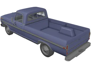 Ford Pickup (1977) 3D Model preview
