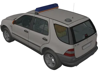 Mercedes-Benz ML-class Police 3D Model preview