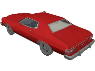 Ford Gran Torino 3D Model preview