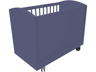 Baby cribe 3D Model preview