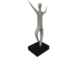 Abstract Dancing Statue 3D Model preview