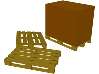 Euro Pallets 3D Model preview