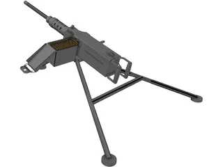 Browning 50 cal 3D Model preview
