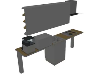 Kitchen Lineal 3D Model preview