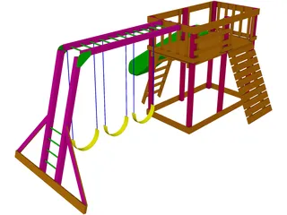 Children Play Set 3D Model preview