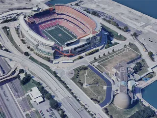 Cleveland City, OH, USA (2023) 3D Model preview