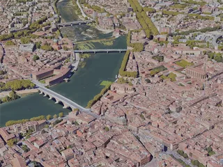 Toulouse City, France (2022) 3D Model preview