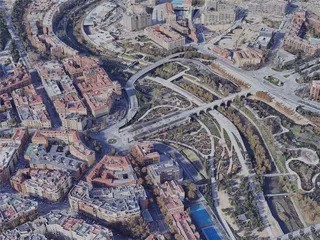 Madrid City, Spain (2022) 3D Model preview