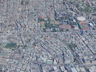 Taoyuan City, Taiwan (2023) 3D Model preview