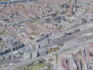 Lyon City, France (2023) 3D Model preview