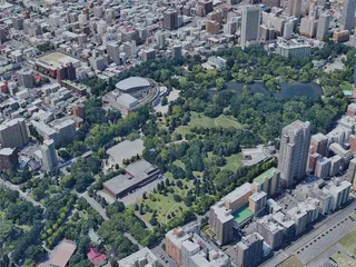 Sapporo City, Japan (2022) 3D Model preview