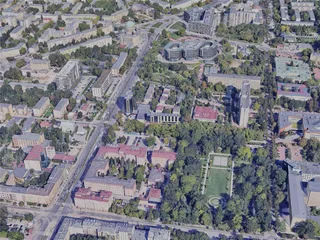 Lodz City, Poland (2023) 3D Model preview