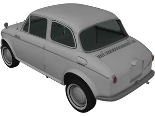 Mitsubishi Colt 500 (1960) 3D Model preview