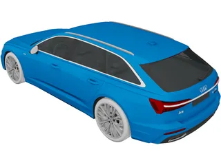 Audi A6 Avant S-line (2019) 3D Model preview