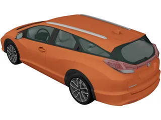 Honda Civic Tourer (2014) 3D Model preview