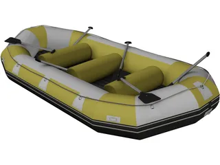 Rafting Boat 3D Model preview
