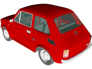 Fiat 126p (1976) 3D Model preview
