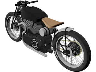 Vincent Black Lightning 3D Model preview