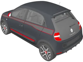 Renault Twingo (2015) 3D Model preview