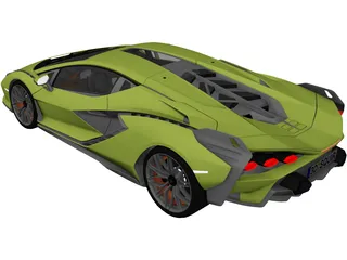 Lamborghini Sian (2020) 3D Model preview