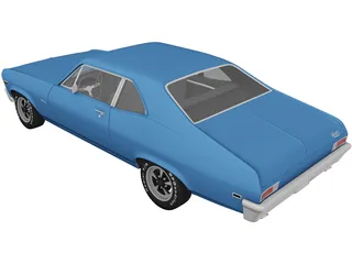 Chevrolet Nova (1969) 3D Model preview
