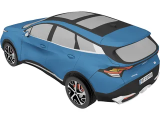 Kia Sportage Hybrid 3D Model preview