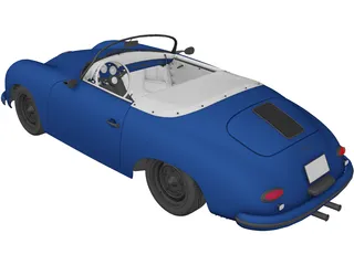 Porsche 356A Speedster (1957) 3D Model preview